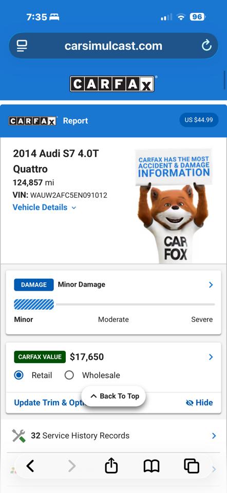 Audi S7 4.0 Prestige quattro S tronic 2014