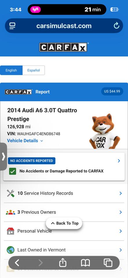 Audi A6 3.0T quattro Tiptronic 2014
