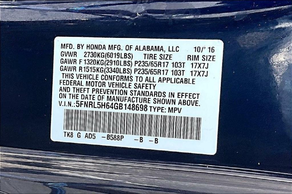 Honda Odyssey EX-L 2016