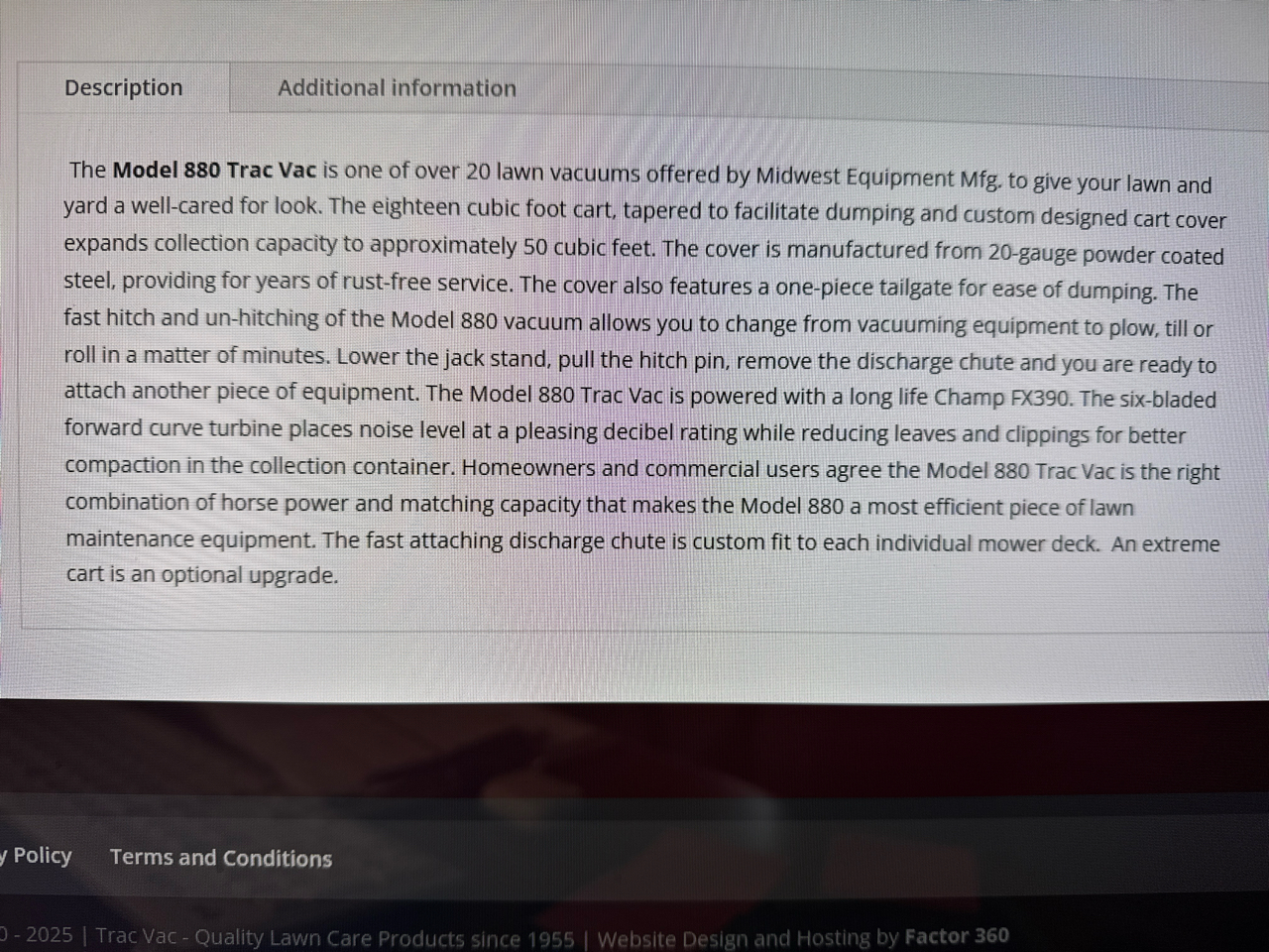 Trac Vac Leaf Vac  2025