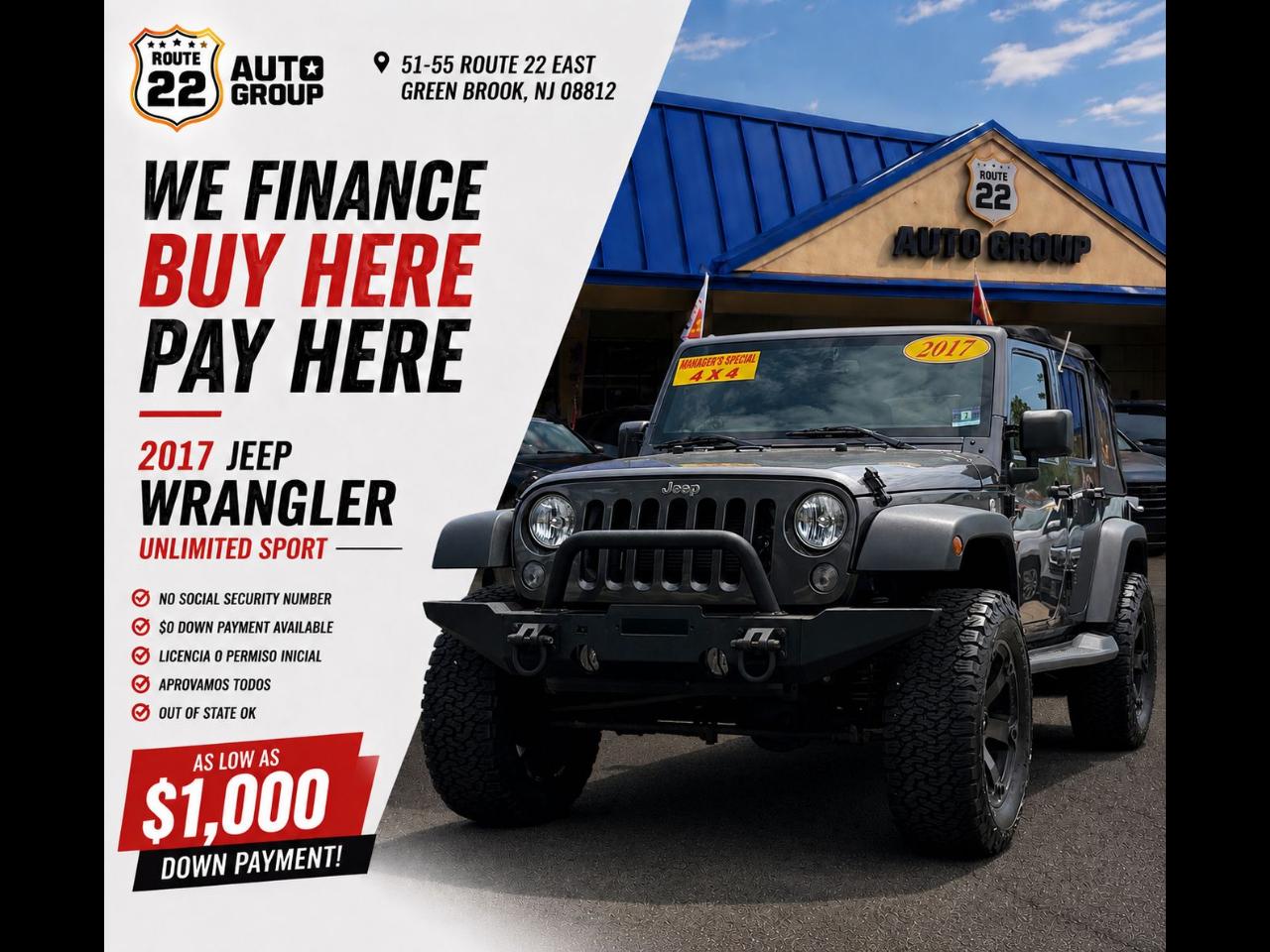 2017 Jeep Wrangler Unlimited Sport 4WD