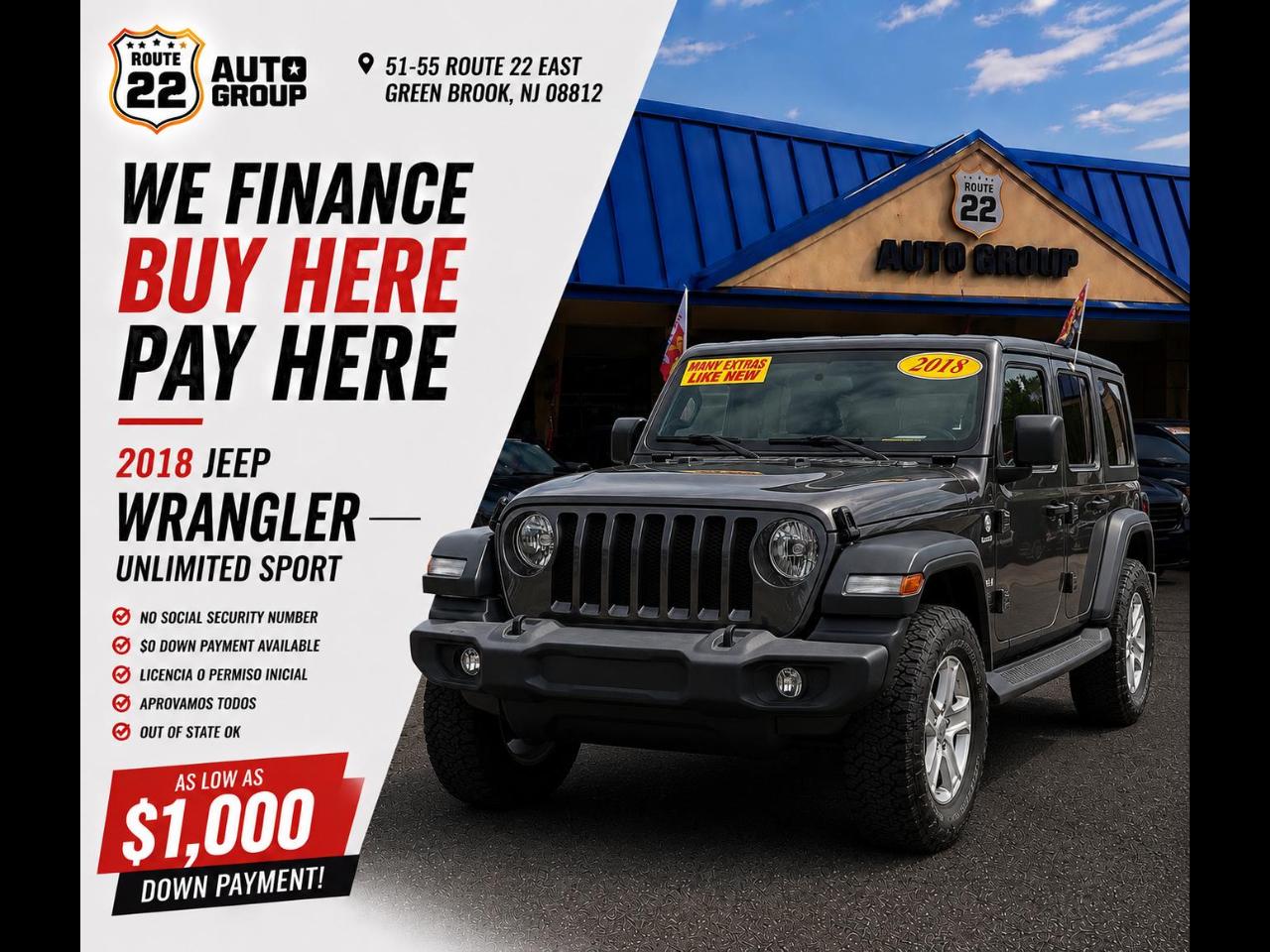 Jeep Wrangler Unlimited Sport 2018