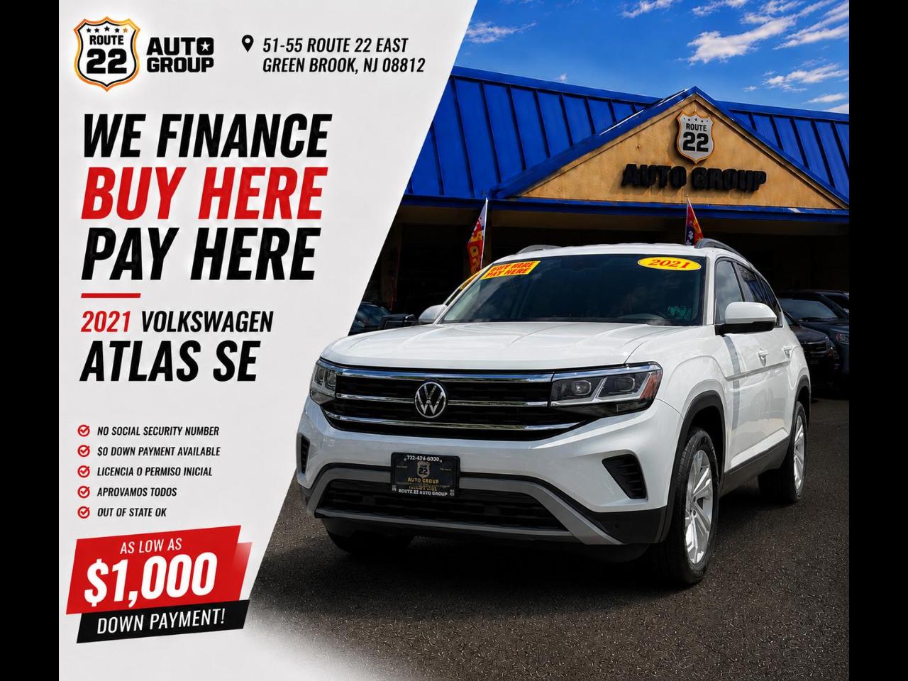 2021 Volkswagen Atlas SE w/Technology 4MOTION