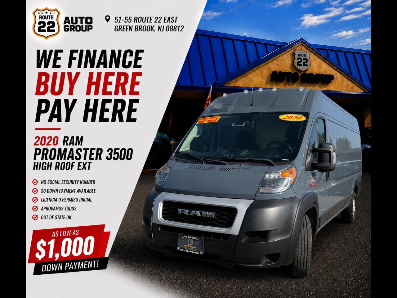 2020 RAM Promaster 3500 High Roof 159-in. WB Ext