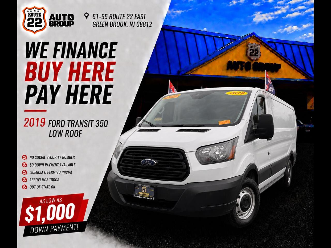 2019 Ford Transit 350 Van Low Roof w/Sliding Pass. 148-in. WB