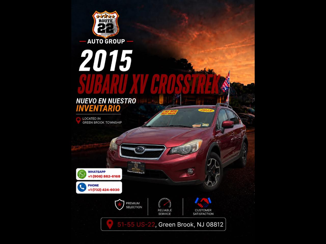 Subaru XV Crosstrek 2.0i Premium PZEV CVT 2015