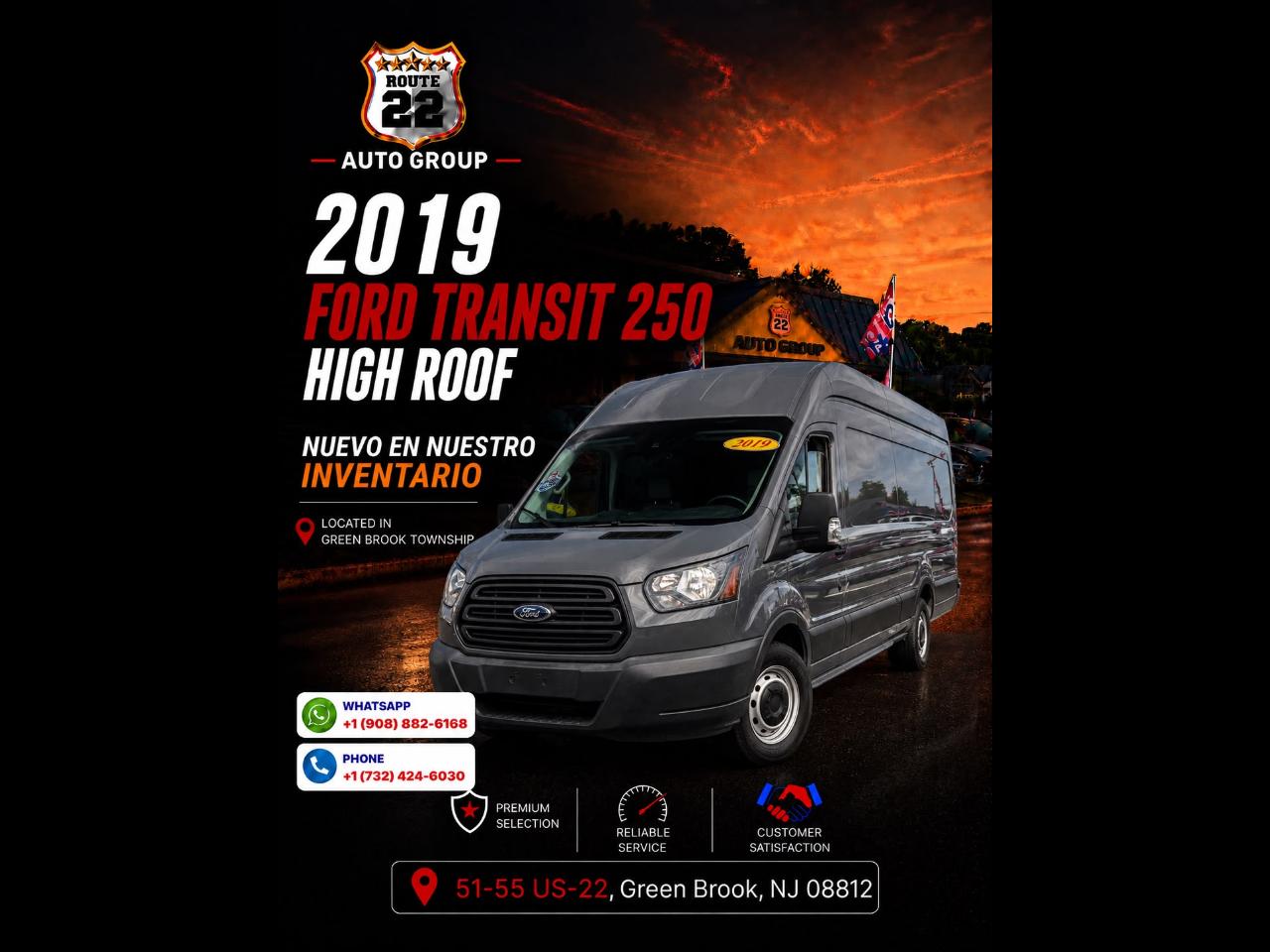2019 Ford Transit 250 Van High Roof w/Sliding Pass. 148-in. WB EL