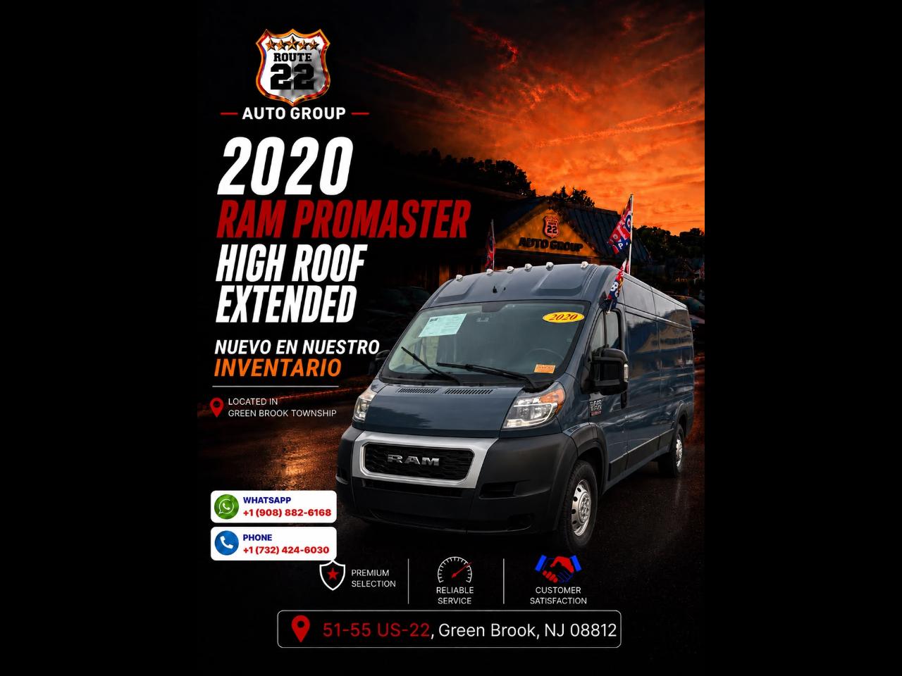 RAM Promaster 3500 High Roof 159-in. WB Ext 2020