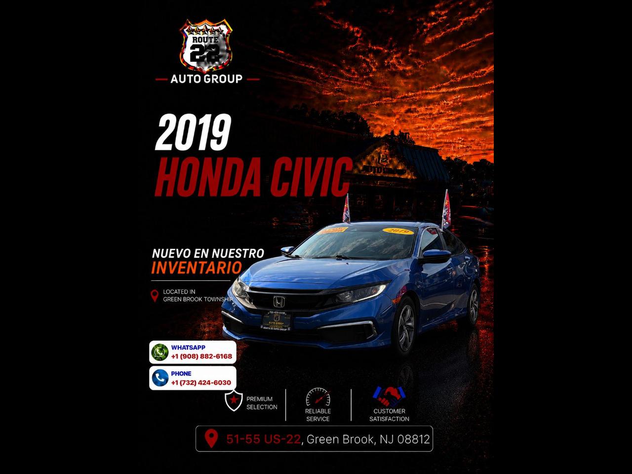 2019 Honda Civic LX Honda Sensing Sedan CVT