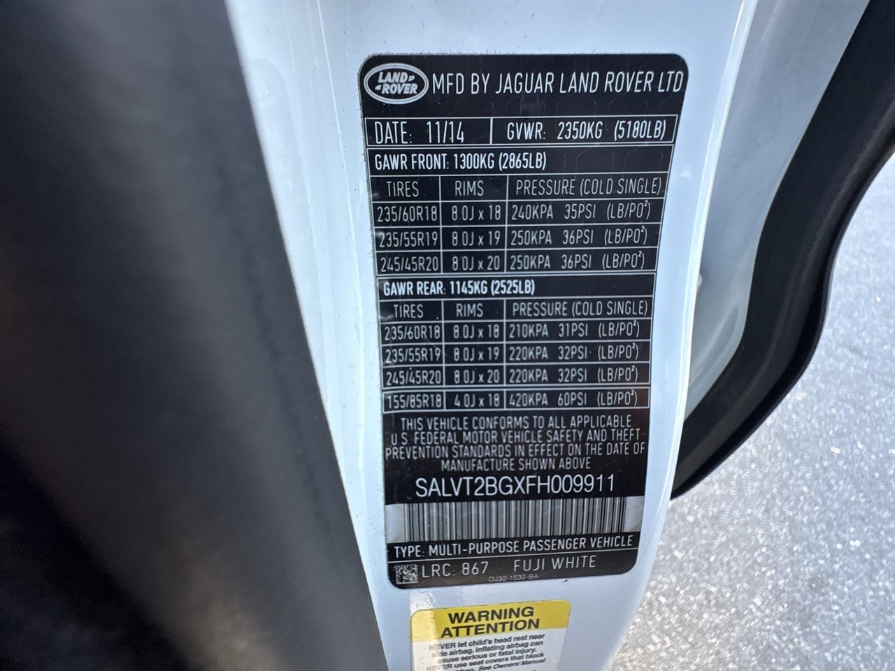 Land Rover Range Rover Evoque Dynamic Premium 5-Door 2015