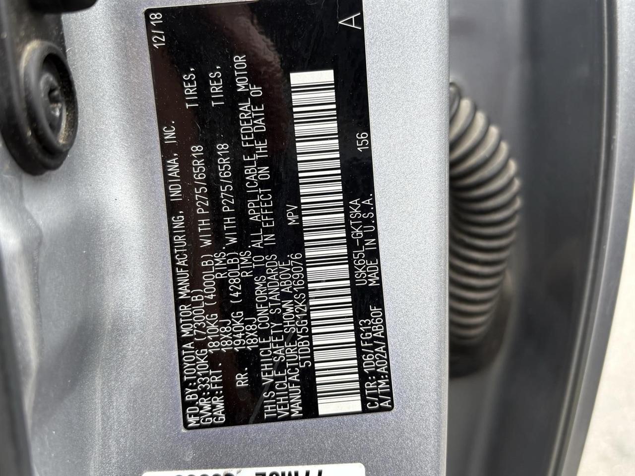 Toyota Sequoia  2019