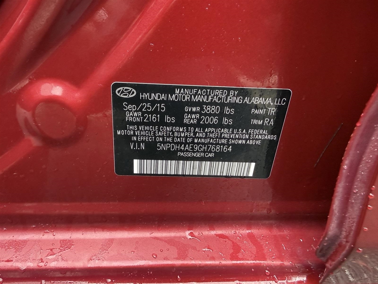 Hyundai Elantra SE 6AT 2016