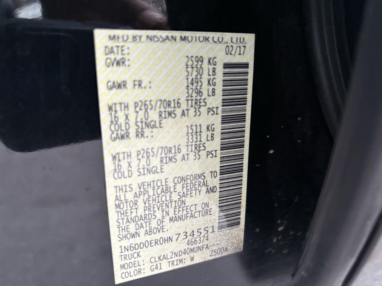 Nissan Frontier S Crew Cab 5AT 2WD 2017