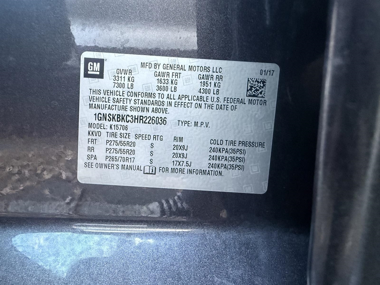 Chevrolet Tahoe  2017