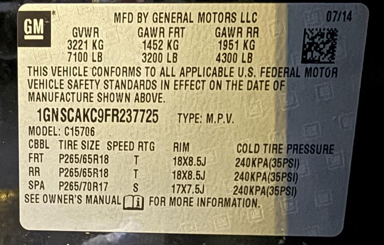 Chevrolet Tahoe  2015