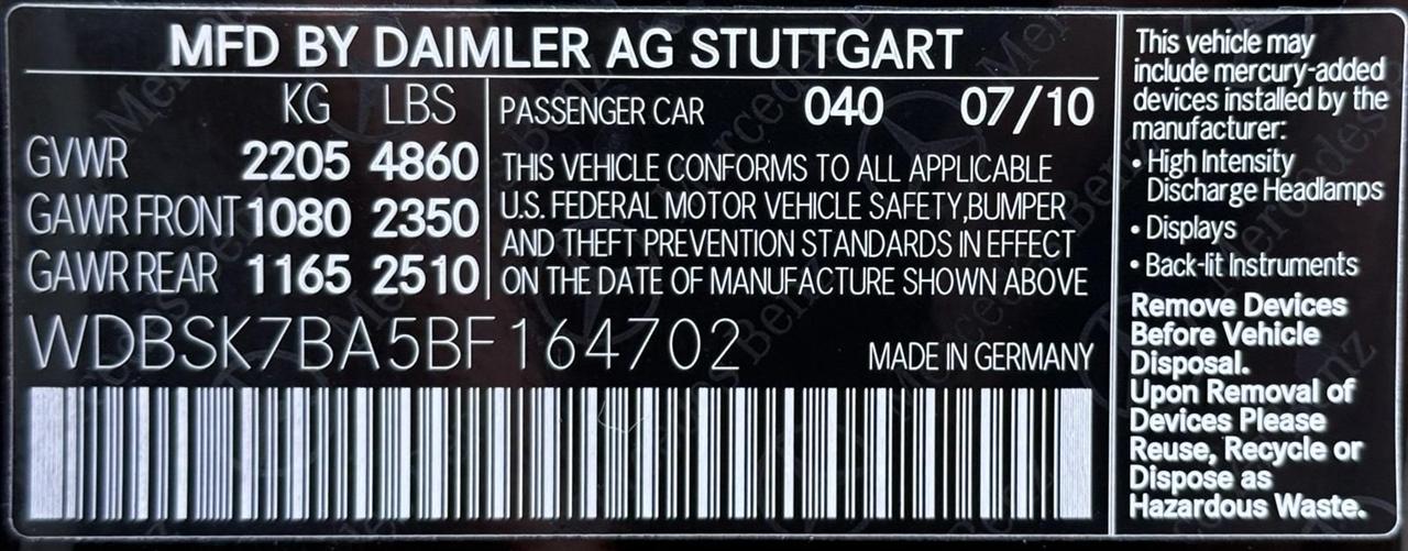 Mercedes-Benz SL-Class  2011