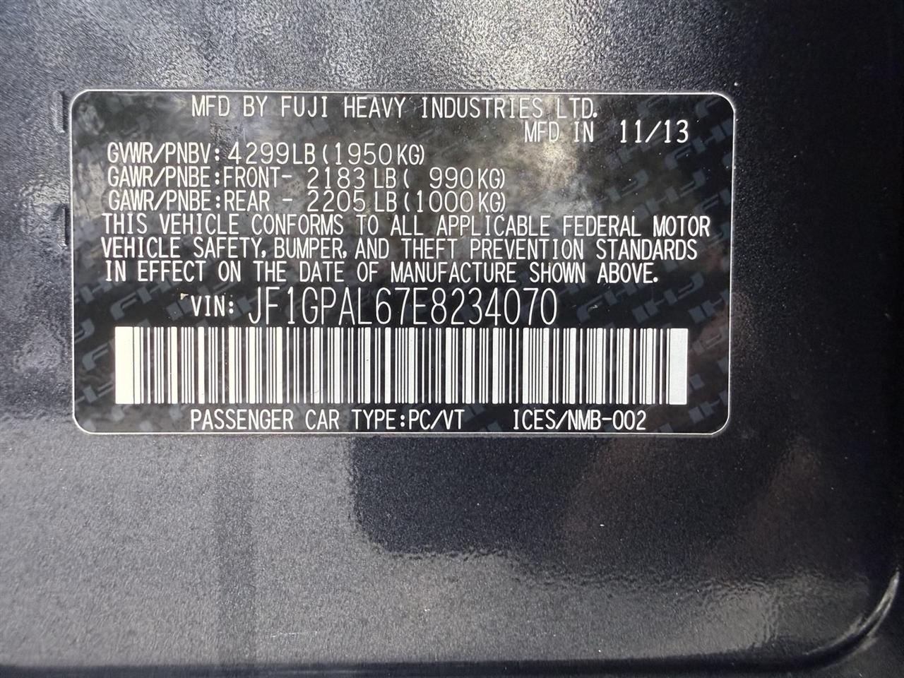 Subaru Impreza  2014