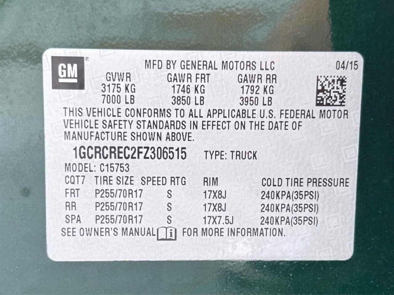 Chevrolet Silverado 1500  2015