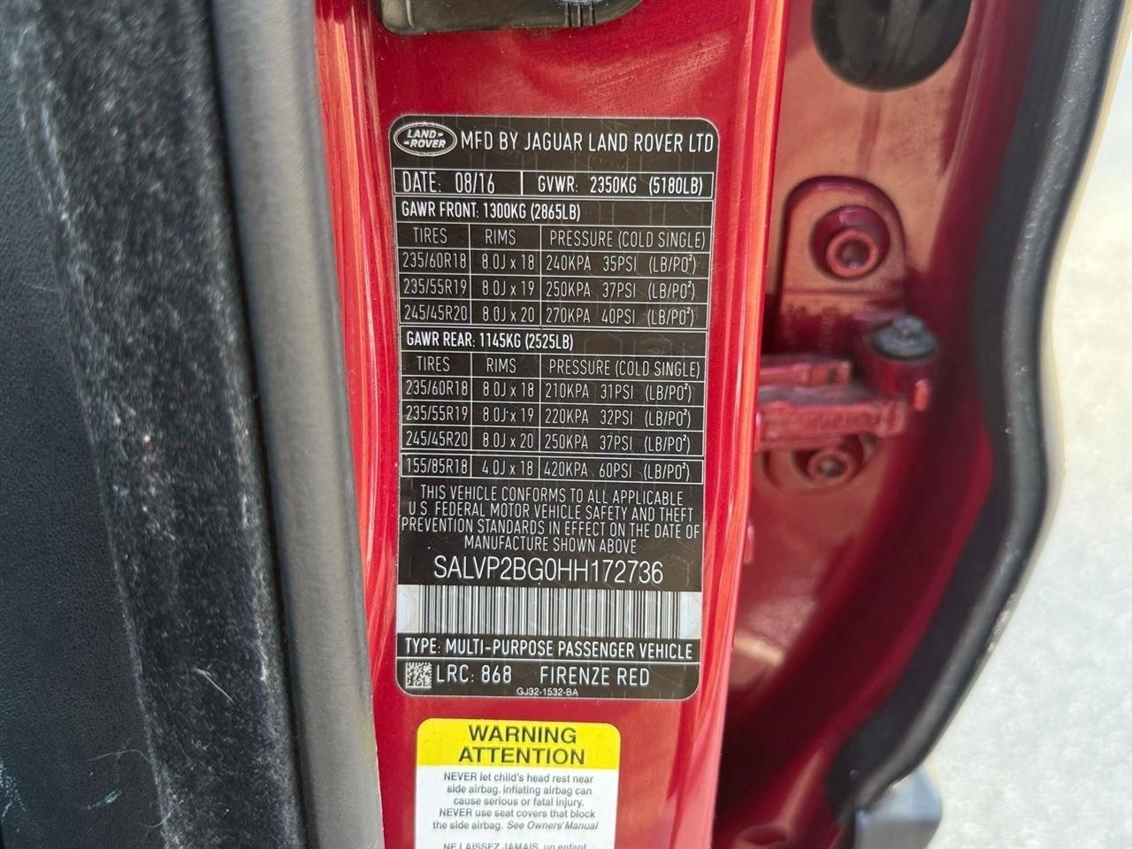 Land Rover Range Rover Evoque  2017