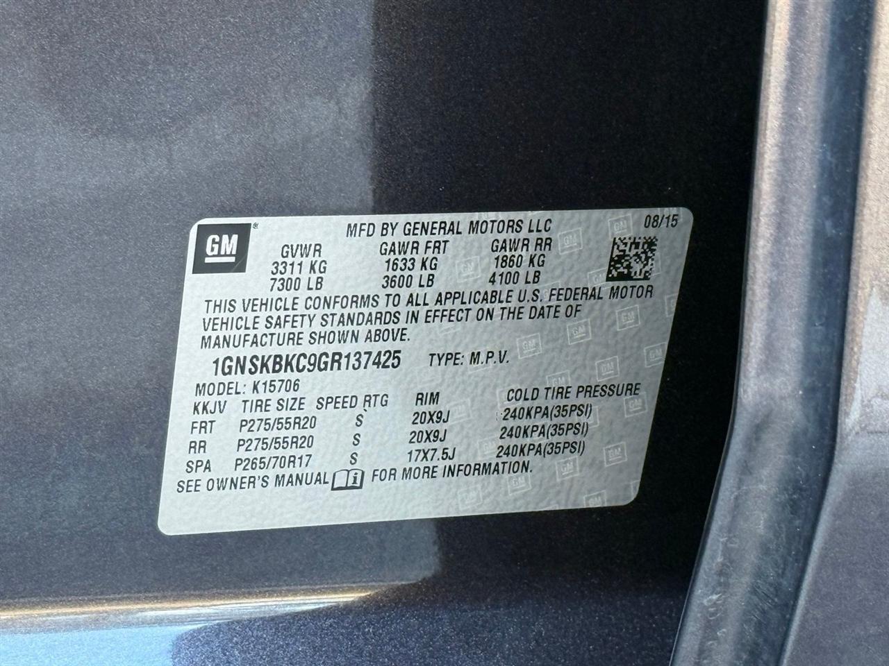 Chevrolet Tahoe  2016