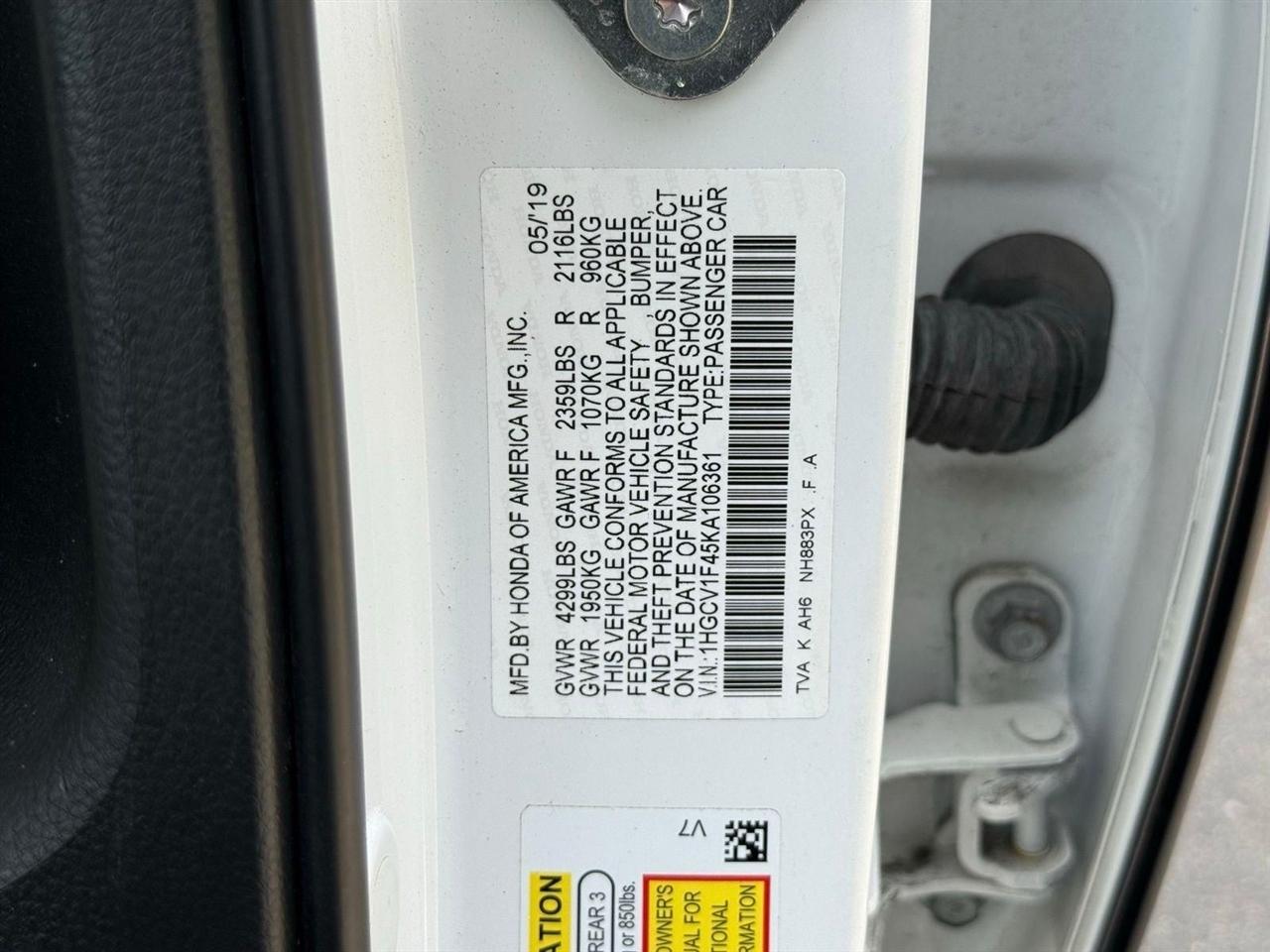 Honda Accord  2019