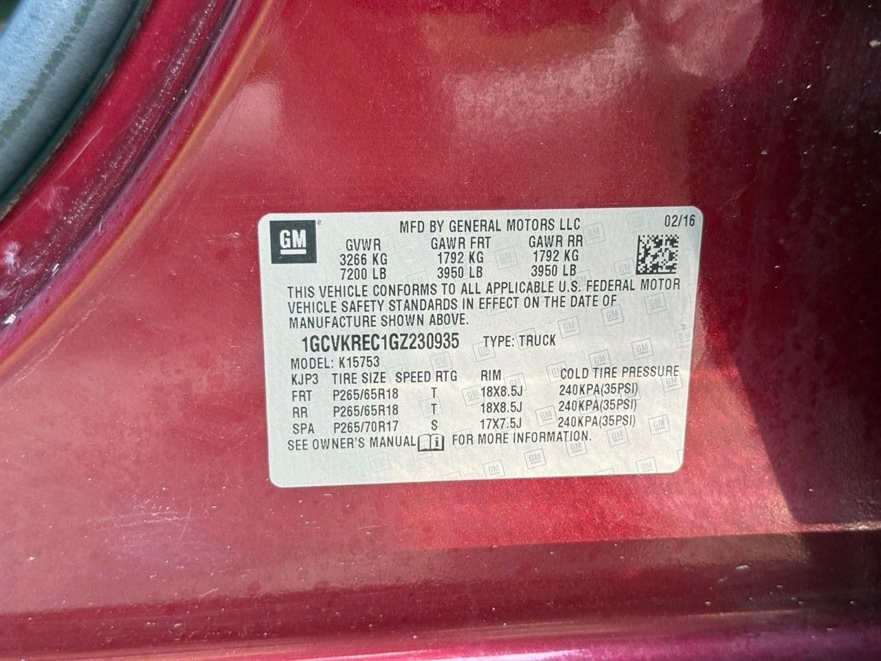 Chevrolet Silverado 1500  2016