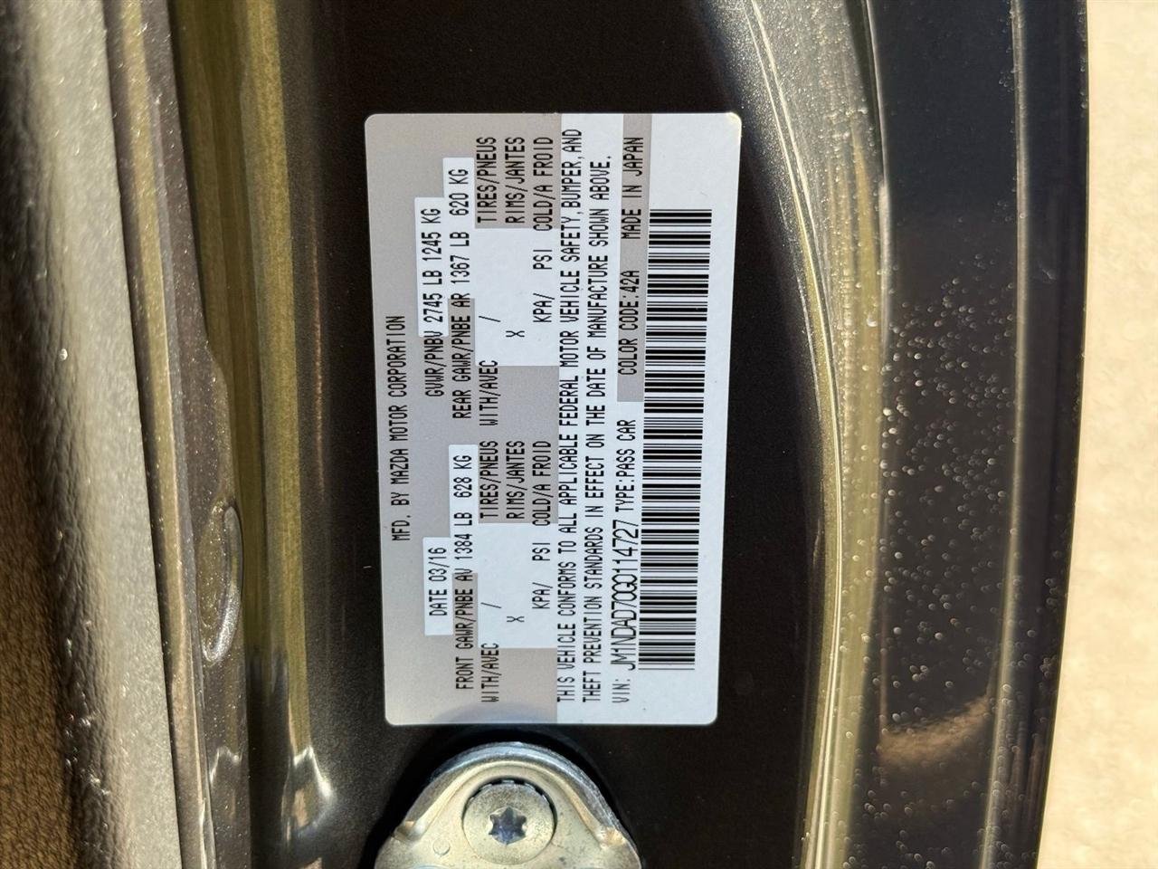 Mazda MX-5 Miata  2016