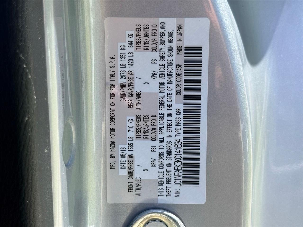 Fiat Spider 124  2019