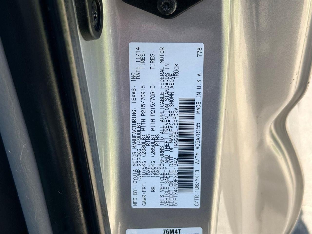 Toyota Tacoma  2015