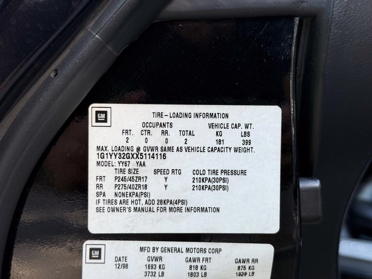 Chevrolet Corvette  1999