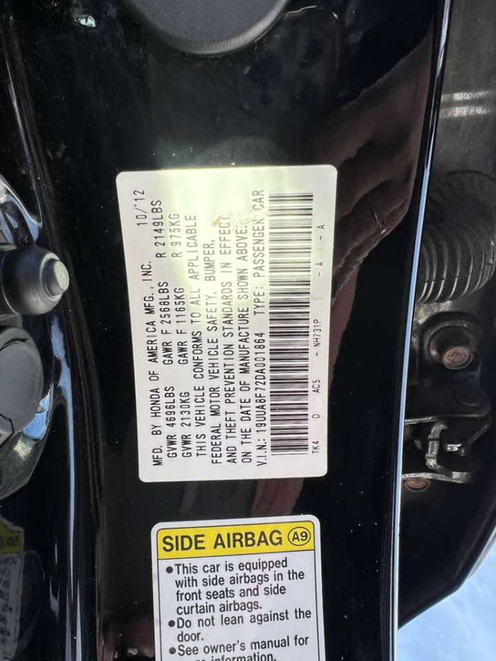 Acura TL 6-Speed AT with Advance Package 2013