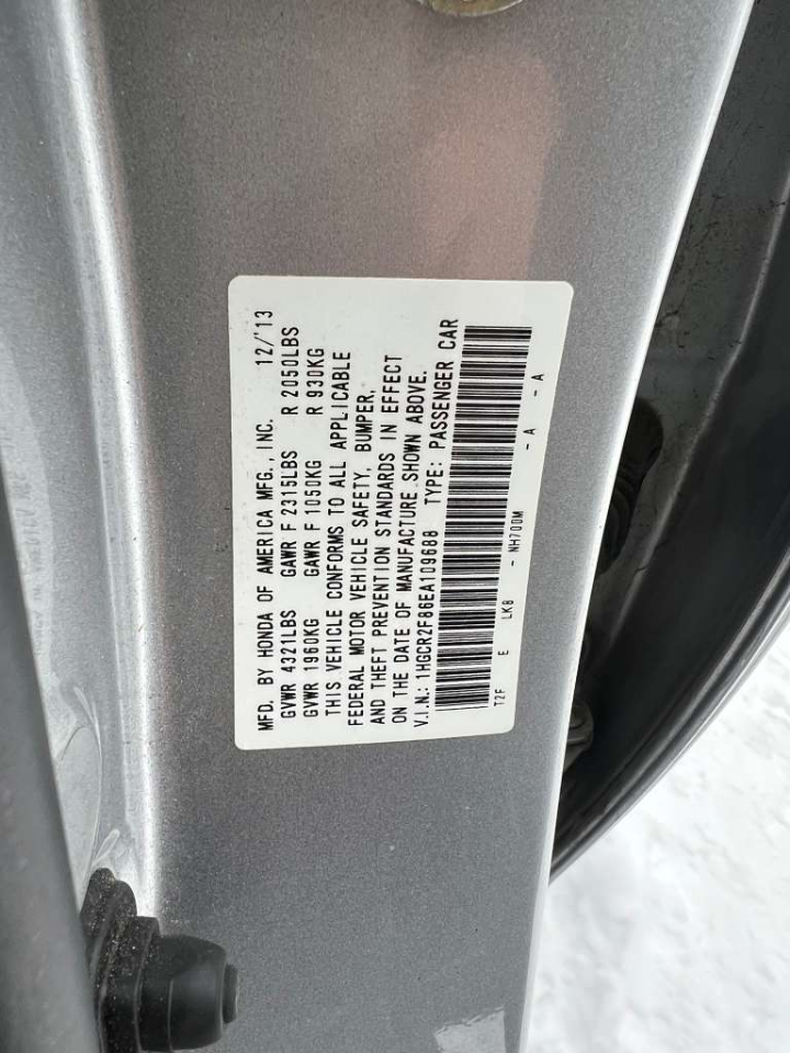 Honda Accord EX-L Sedan CVT 2014