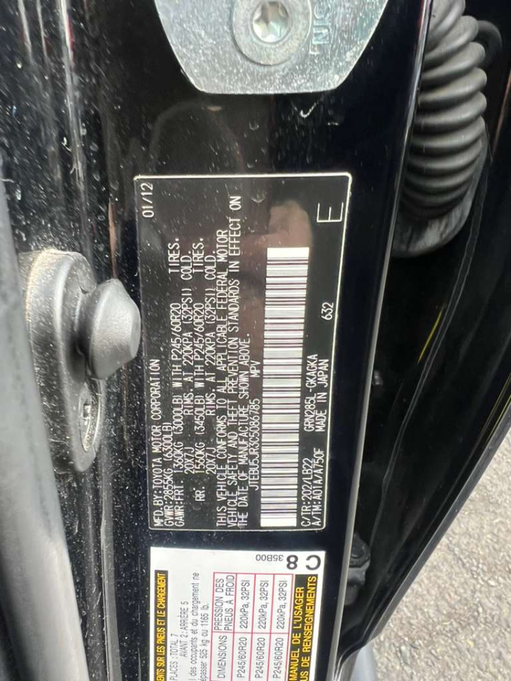 Toyota 4Runner SR5 4WD 2012