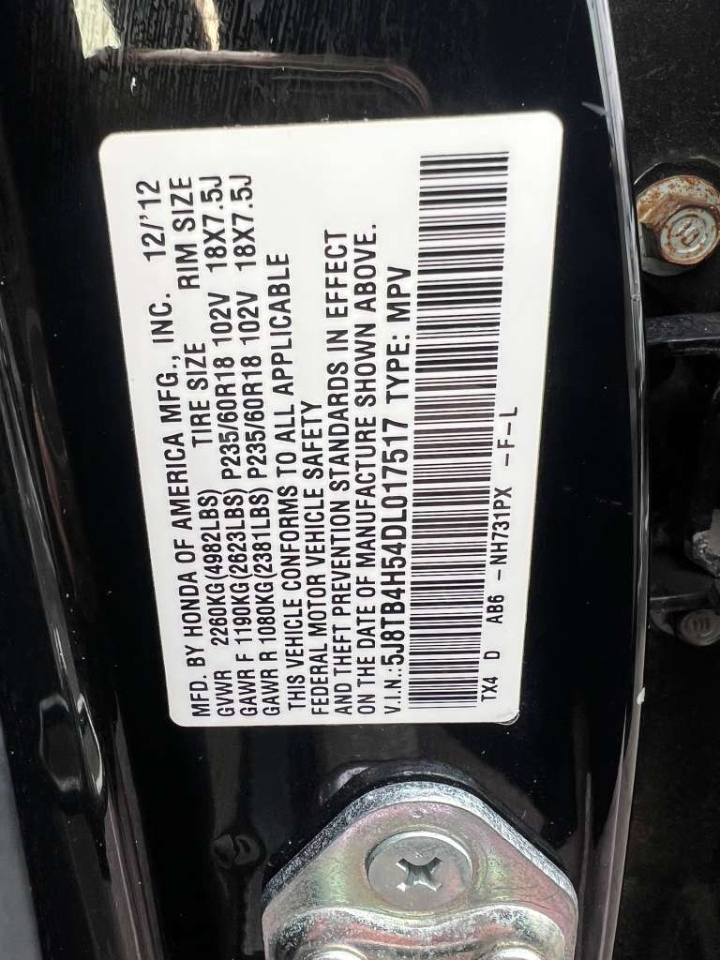 Acura RDX 6-Spd AT AWD w/ Technology Package 2013