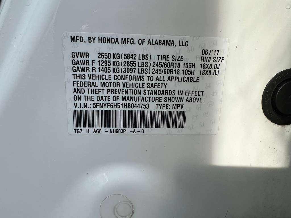 Honda Pilot EXL 4WD 2017