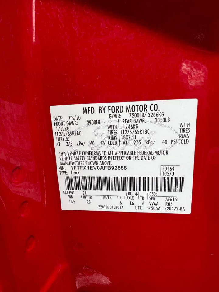 Ford F-150 FX4 SuperCab 6.5-ft. Bed 4WD 2010