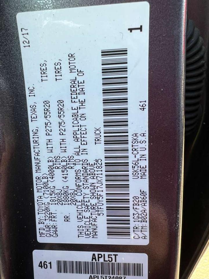 Toyota Tundra SR5 5.7L V8 Double Cab 4WD 2018