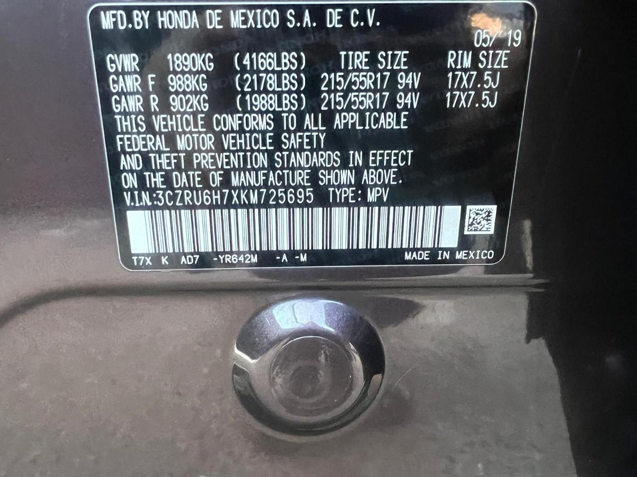 Honda HR-V EX-L AWD 2019