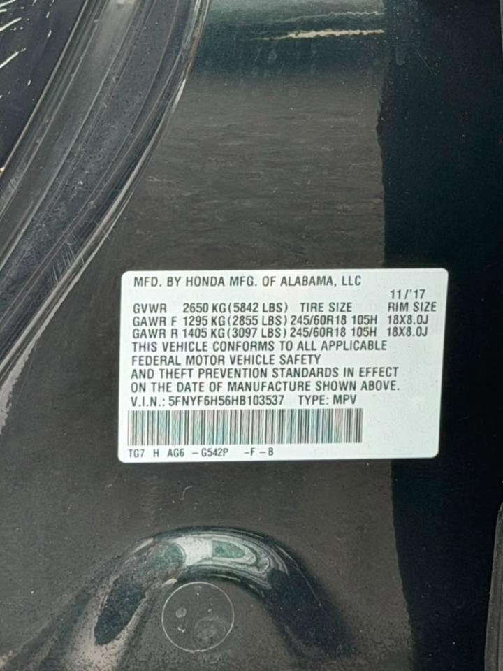 Honda Pilot EXL 4WD 2017