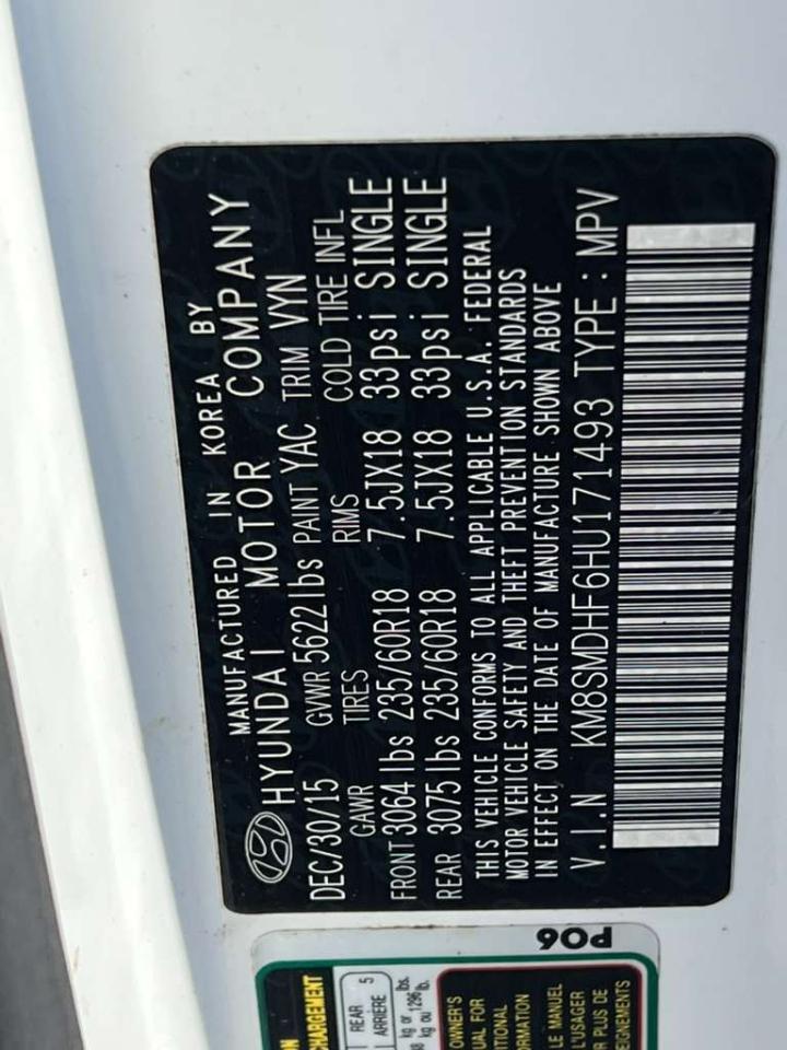 Hyundai Santa Fe SE AWD 2017