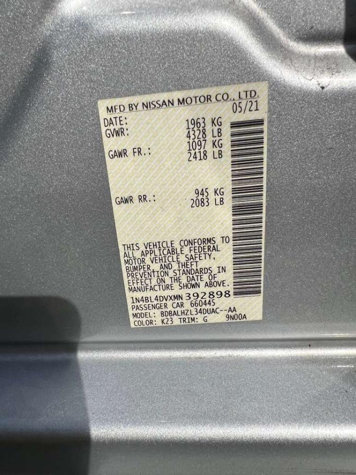 Nissan Altima 2.5 SV 2021