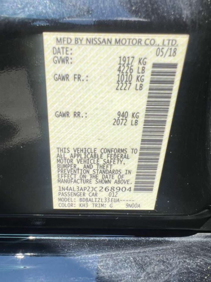 Nissan Altima 2.5 SV 2018