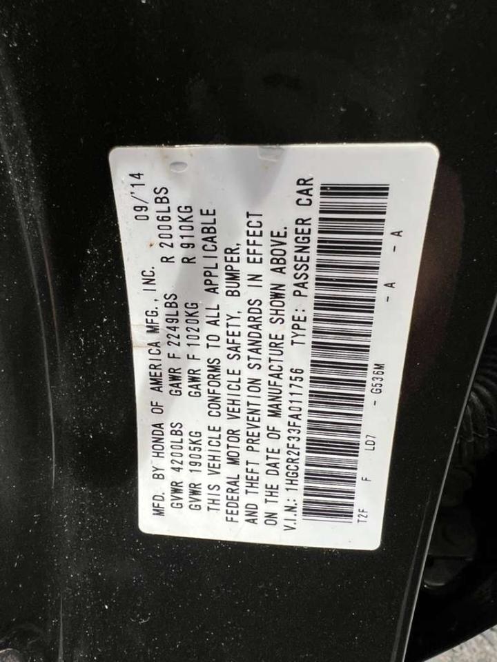 Honda Accord LX Sedan CVT 2015