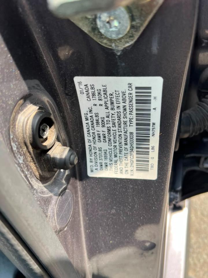 Honda Civic LX Sedan CVT 2016