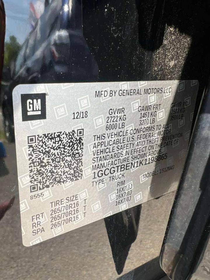 Chevrolet Colorado Work Truck Crew Cab 4WD Short Box 2019