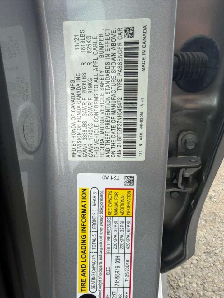 Honda Civic LX Sedan CVT 2022