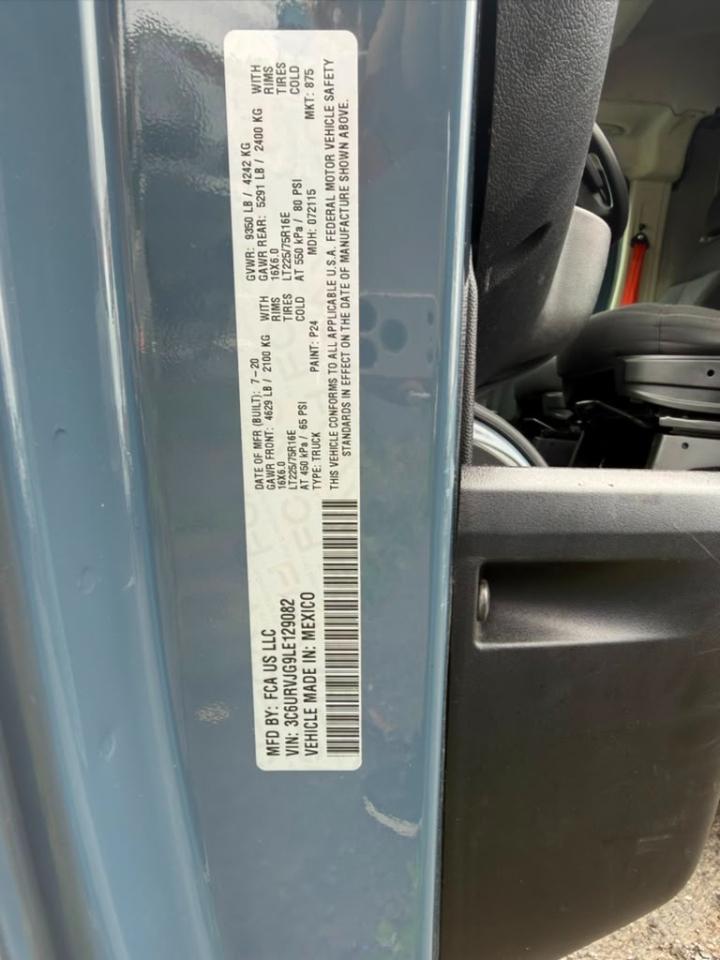 RAM Promaster 3500 High Roof 159-in. WB Ext 2020