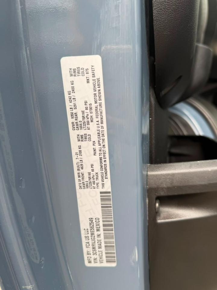 RAM Promaster 3500 High Roof 159-in. WB Ext 2021