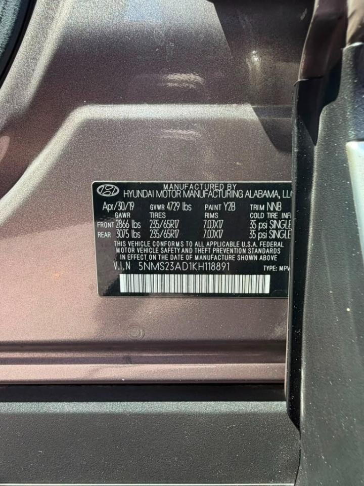 Hyundai Santa Fe SE 2.4 2019