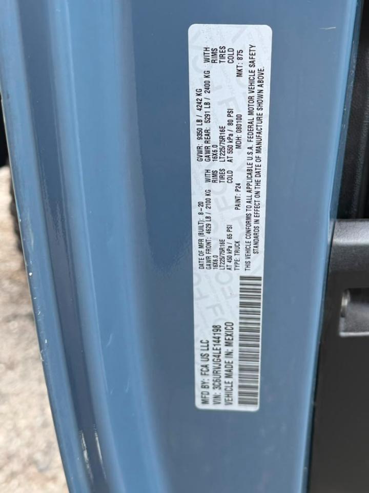RAM Promaster 3500 High Roof 159-in. WB Ext 2020